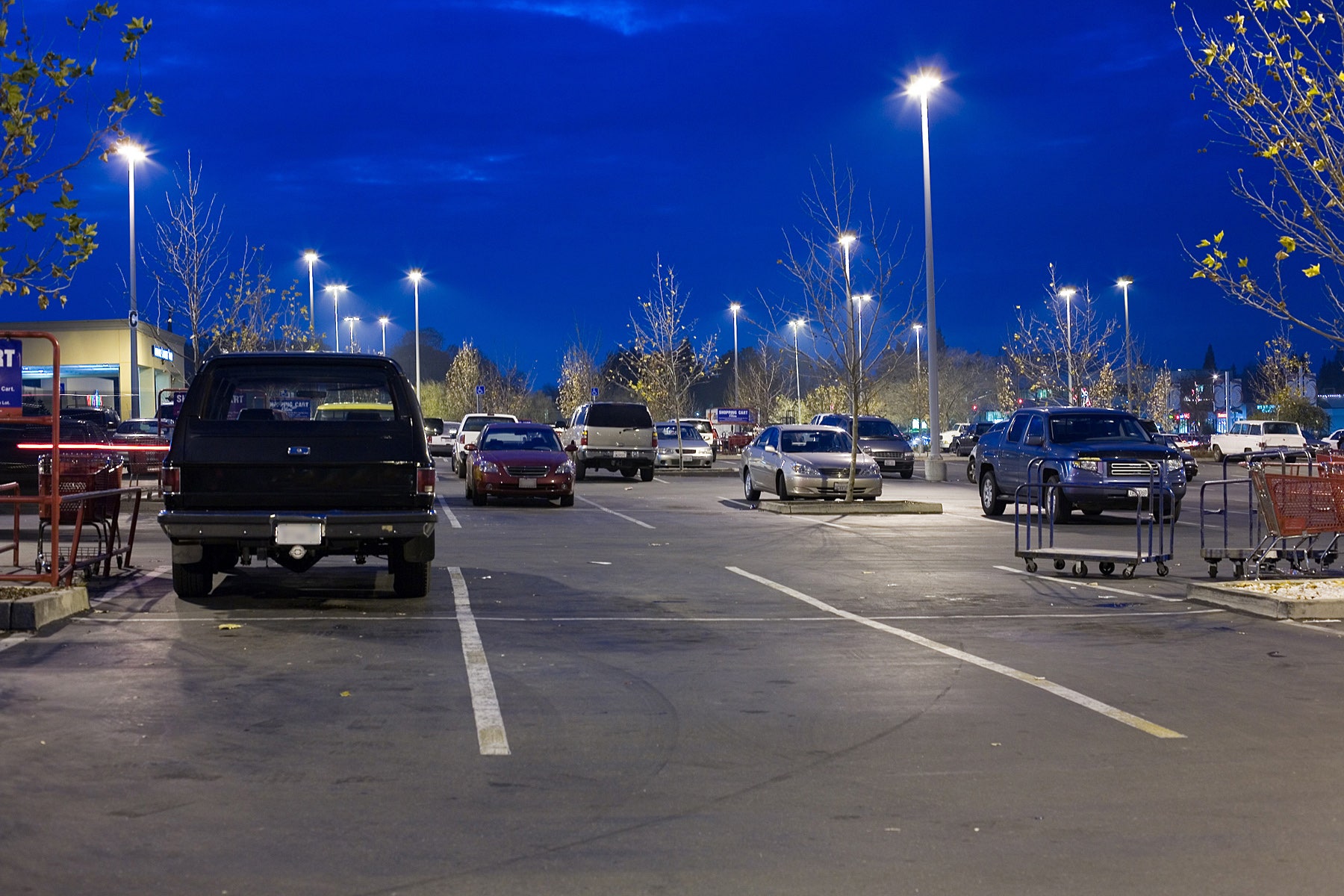 led area lights in an industrial setting