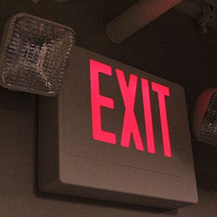 LED Exit Only Signs 