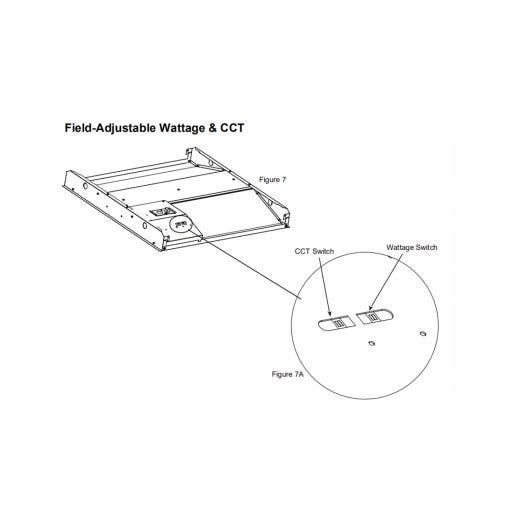 C-Lite LED Troffer w/ Adjustable Color Temperature and Wattage w