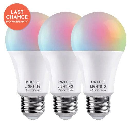 Cree Lighting® CONNECTED MAX® Smart LED Bulb with Variable Color  Temperatures and Color Changing Options CMA19-60W Series 9W  2200K-6500K White