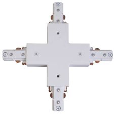X Connector/Feed for 1-Circuit Track | White