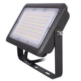 NaturaLED LED Flood Light w Yoke Mount Built In Photocell LED FXFDL Series Up to 8100 Lumens CCT Wattage Selectable Bronze