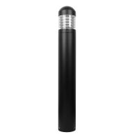 C-Lite Square LED Bollard with Dome Top &amp; Louvered Lens CCT &amp; Wattage Selectable C-BD-A-BP Series Up to 3000 Lumens Black