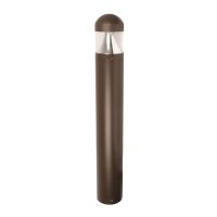 C-Lite Square LED Bollard with Dome Top CCT &amp; Wattage Selectable C-BD-A-BP Series Up to 3000 Lumens Bronze