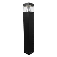 C-Lite Square LED Bollard CCT &amp; Wattage Selectable C-BD-A-BP Series Up to 3000 Lumens Black