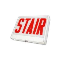 C-Lite LED Stair Sign | C-EE-A-CHI Series | Single Face Steel | Battery Backup | White