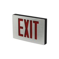 C-Lite LED Aluminum Exit Sign | Single or Double Face | Red Letters | Battery Backup