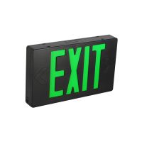 C-Lite LED Exit Sign | Single or Double Face | Green Letters | Battery Backup | Self-Test | Black