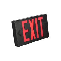 C-Lite LED Exit Sign | Single or Double Face | Red Letters | Battery Backup | Self-Test | Black