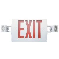 C-Lite LED Exit &amp; Emergency Light Combo with Battery Backup | Red Letters | white