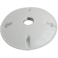 savr® 4-inch Round Weatherproof J-Box Cover w/ 1/2-inch NPT Threaded Knockout White