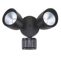 NaturaLED® LED Dual Head Security Light w/ Motion Sensor | LED-FXBFD20 Series