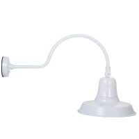 LED Gooseneck Light | E-WDG Series | 14-inch Straight Shroud | 3000K | White