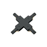 X Connector/Feed for 2-Circuit Track | Black