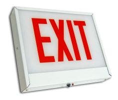 C-Lite LED Exit Sign | C-EE-A-CHI Series | Single Face Steel | AC only | White