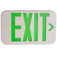 C-Lite LED Exit Sign | C-EE-A-EX Series | Single or Double Face | Green Letters | Battery Backup | White