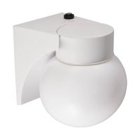 C-Lite LED Globe Wall Mount | C-WM-A Series | 4000K | 120V Photocell | White