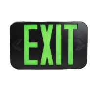 C-Lite Compact LED Exit Sign | Battery Backup | Green Letters | Black