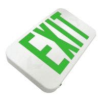 C-Lite Compact LED Exit Sign | Battery Backup | Green Letters | white