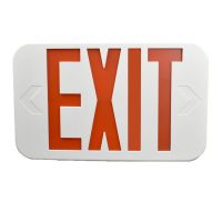 C-Lite Compact LED Exit Sign | Battery Backup | Red Letters | White