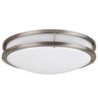 NaturaLED® LED 16-inch  Double Ring Modern Surface Mount | 4000K | Nickel