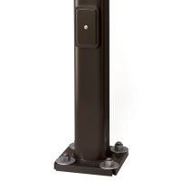 4-inch | 17-foot Square Steel Light Pole | Dark Bronze