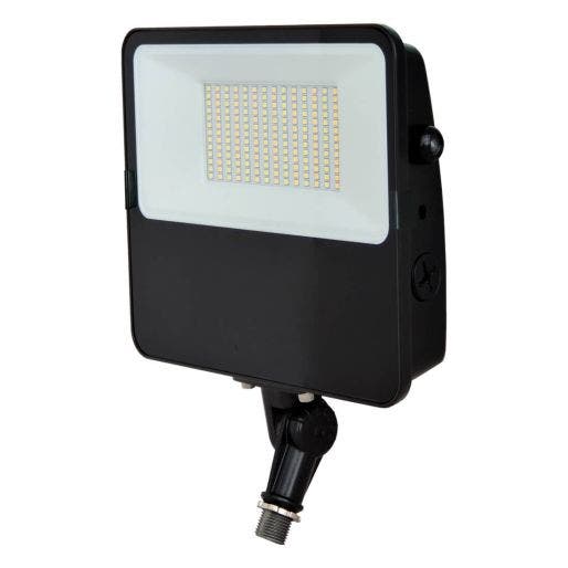 C-Lite LED Flood Light w/ 1/2-inch Adjustable Fitter Mount | CCT & Wattage  Selectable | Photocell Included | C-FL-A-FLW Series | Up to 8300 Lumens |  