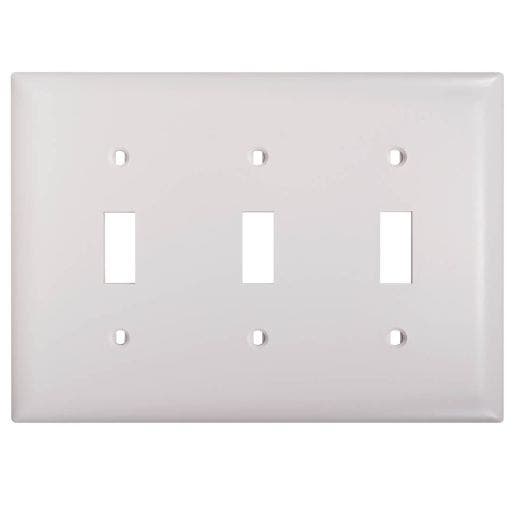 Legrand Pass Seymour Three Gang Toggle Switch Wall Plates White 15 Pack Three Gang Toggle Switch Wall Plates, 3 Light Switch Cover White
