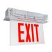 C-Lite LED Recessed Edgelit Exit Sign | C-EE-A-EX Series | Single Face | Red Letters | Battery Backup