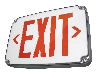 C-Lite LED Wet Listed-Cold Location Compact Exit Sign | C-EE-A-EX Series | Double Face | Red Letters | Battery Backup | White