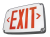 C-Lite LED Wet Listed-Cold Location Compact Exit Sign | C-EE-A-EX Series | Single Face | Red Letters | Battery Backup | White