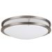 NaturaLED® LED 14-inch  Double Ring Modern Surface Mount | 3000K | Nickel