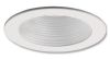 5-inch White Metal Baffle with White Self-Flanged Trim Ring