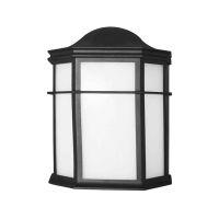 NaturaLED® 1050 Lumens FXDWL Series LED Porch Light 14W 4000K 120v Black