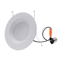 NaturaLED® 1100 Lumens RL Series 6-inch LED Downlight Retrofit 14W 3000K E26 Adaptor Included 120v White