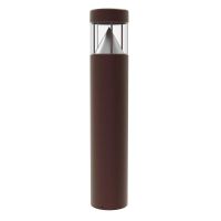 NaturaLED® Up to 2000 Lumens LED-FX8BLD18SW Series 8-inch Round LED Bollard Flat Top with Flat Cone Reflector CCT & Wattage Selectable Up to 18W 3000K, 4000K or 5000K 120-277v Black or Bronze