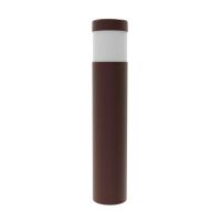 NaturaLED® Up to 1622 Lumens LED-FX8BLD18SW Series 8-inch Round LED Bollard Flat Top with Frosted Lens CCT & Wattage Selectable Up to 18W 3000K, 4000K or 5000K 120-277v Bronze