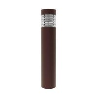 NaturaLED® Up to 1566 Lumens LED-FX8BLD18SW Series 8-inch Round LED Bollard Flat Top with Louver Reflector CCT & Wattage Selectable Up to 18W 3000K, 4000K or 5000K 120-277v Bronze