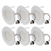 C-Lite Premium LED 6-inch Downlight Retrofit Kit | C-DL6-A Series | 650 Lumens | 3000K | White | 6-Pack
