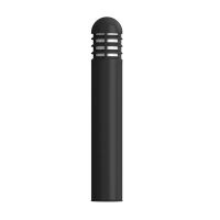 NaturaLED® Up to 1080 Lumens LED-FX55BLD Series 5.5-inch Round LED Bollard 32-inch Tall Round Louvered Open CCT & Wattage Selectable Up to 18W 3000K, 4000K or 5000K 120 - 277v Black