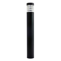 NaturaLED® Up to 2160 Lumens LED-FX55BLD Series 5.5-inch Round LED Bollard 41-inch Tall Flat Louver Reflector CCT & Wattage Selectable Up to 18W 3000K, 4000K or 5000K 120 - 277v Black