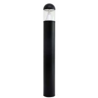 NaturaLED® Up to 2251 Lumens LED-FX55BLD Series 5.5-inch Round LED Bollard 42-inch Tall Round Cone CCT & Wattage Selectable Up to 18W 3000K, 4000K or 5000K 120 - 277v Black