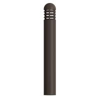 NaturaLED® Up to 1080 Lumens LED-FX55BLD Series 5.5-inch Round LED Bollard 42-inch Tall Round Louver Open CCT & Wattage Selectable Up to 18W 3000K, 4000K or 5000K 120 - 277v Bronze