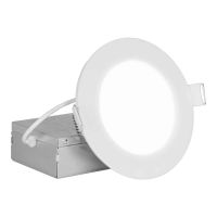 NICOR® 666 Lumens REL Series 4-inch Edgelit Recessed LED Downlight 10.3W 2700K 120v White