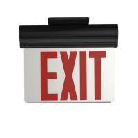 savr®  Economy Edge Lit LED Exit Sign  Universal Face  Red Letters  AC-Only  Black