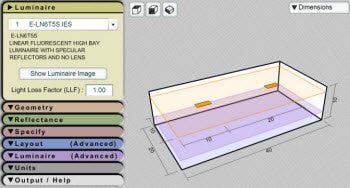 Lighting Coverage Chart