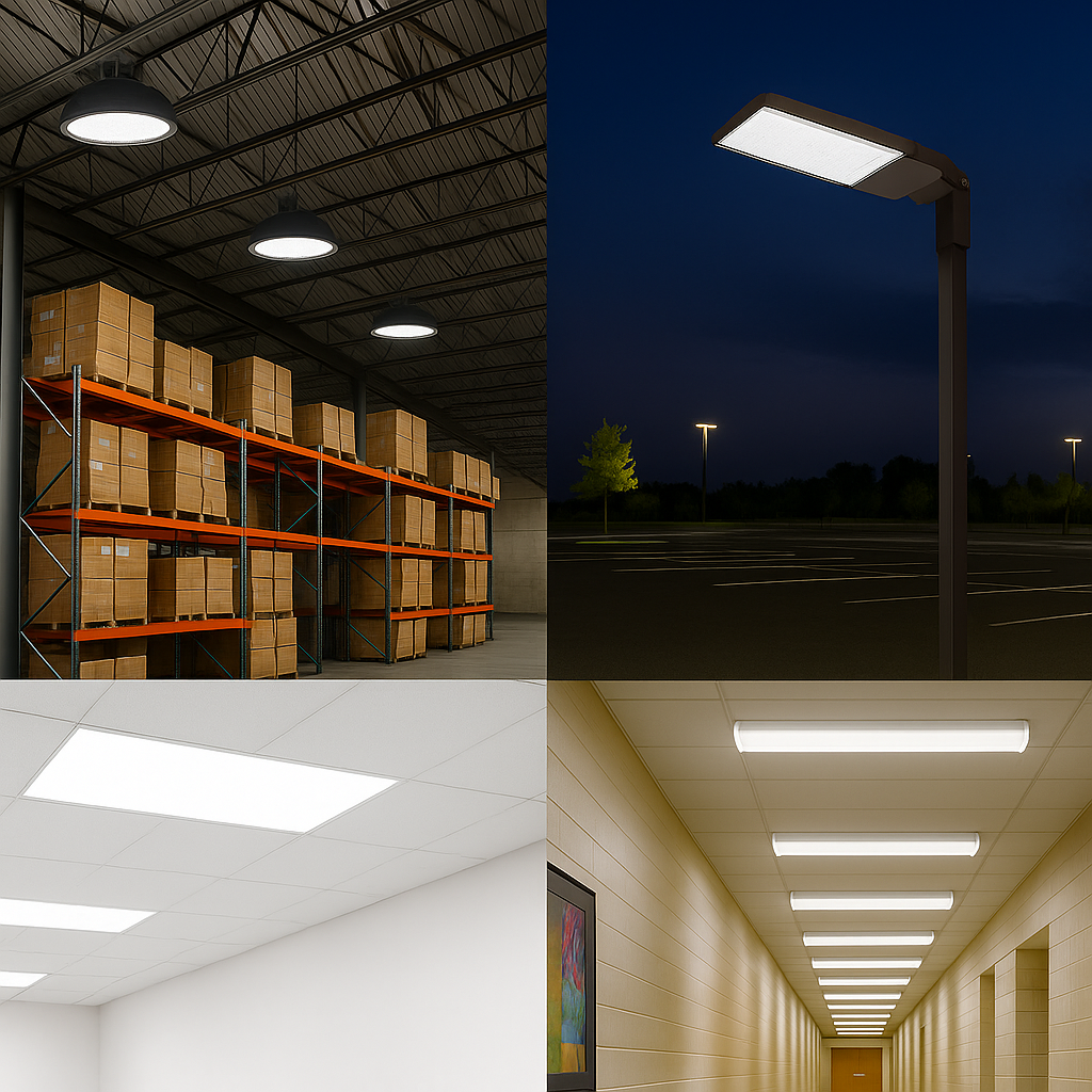 different types of lighting applications